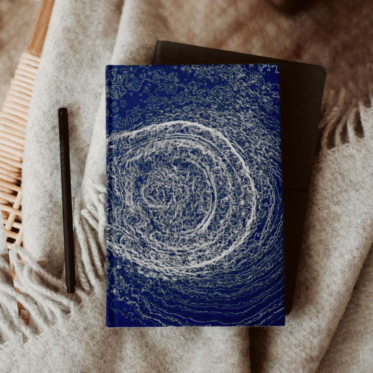 Biology Art "Optics" Navy Blue Notebook