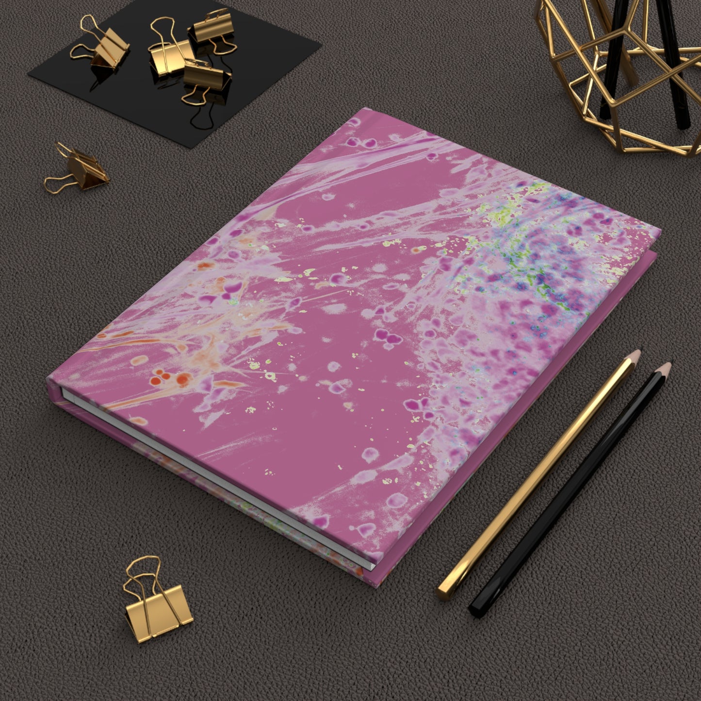 Biology Art "Optics" Pink & Multicolor Notebook