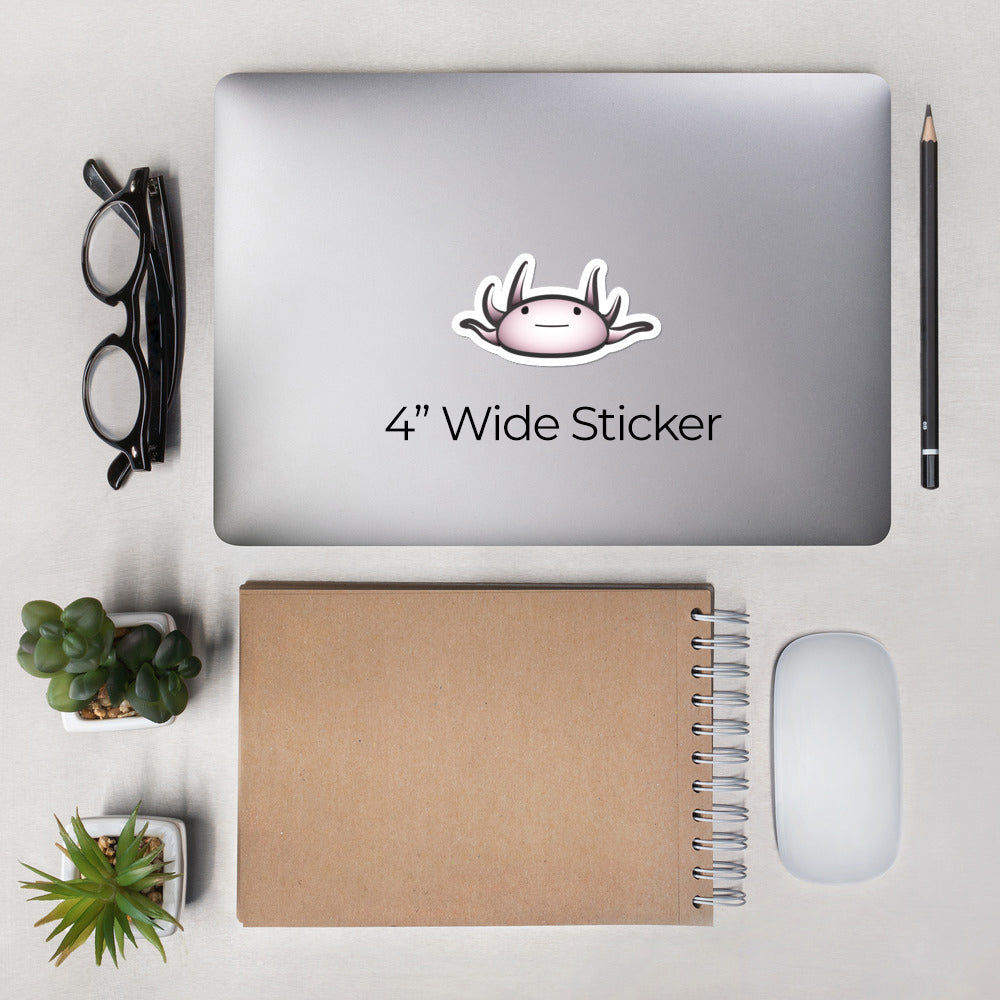 Axolotl Sticker - Pink/Black-BioScience Art