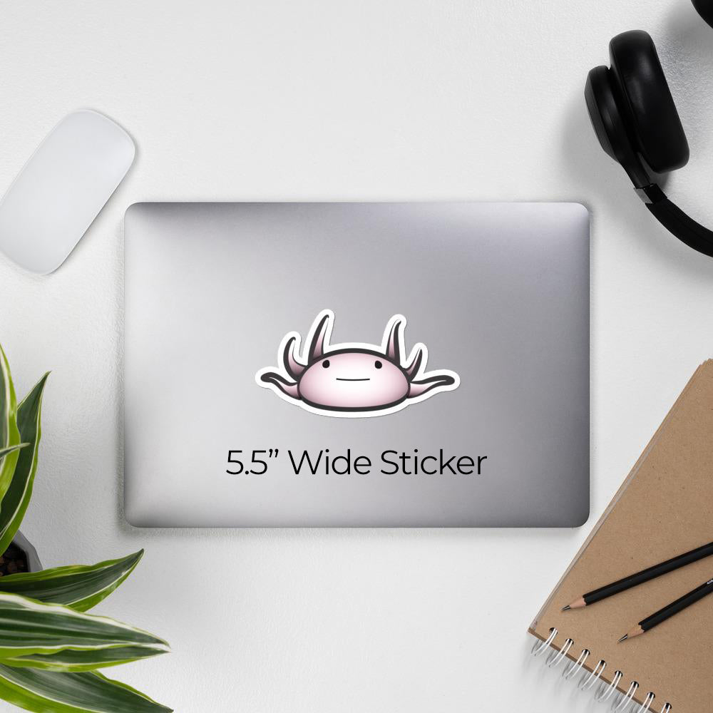 Axolotl Sticker - Pink/Black-BioScience Art