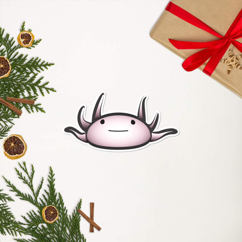Axolotl Sticker - Pink/Black-BioScience Art