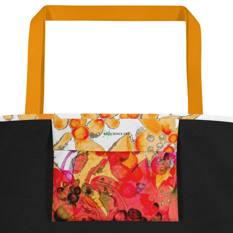 All-Over Print Large Tote Bag - Garden, Vivid