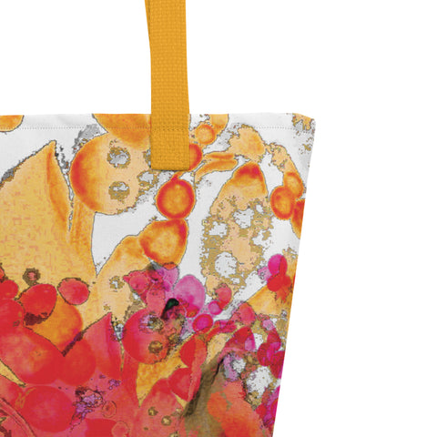 All-Over Print Large Tote Bag - Garden, Vivid